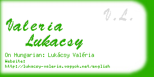 valeria lukacsy business card